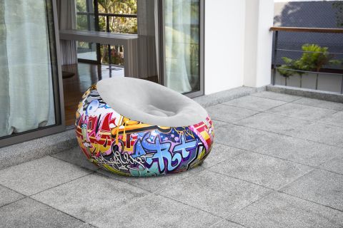 Bestway® 75075 Graffiti Inflate-A-Chair™ Şişme Koltuk