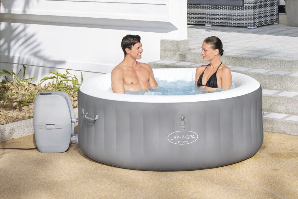 Lay-Z-Spa 60037 St. Lucia AirJet  Şişme Spa Havuzu, 2-3 kişilik