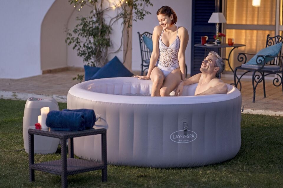 Lay-Z-Spa 60037 St. Lucia AirJet  Şişme Spa Havuzu, 2-3 kişilik