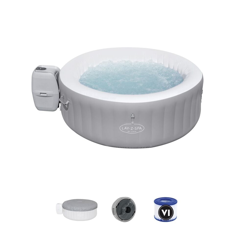 Lay-Z-Spa 60037 St. Lucia AirJet  Şişme Spa Havuzu, 2-3 kişilik