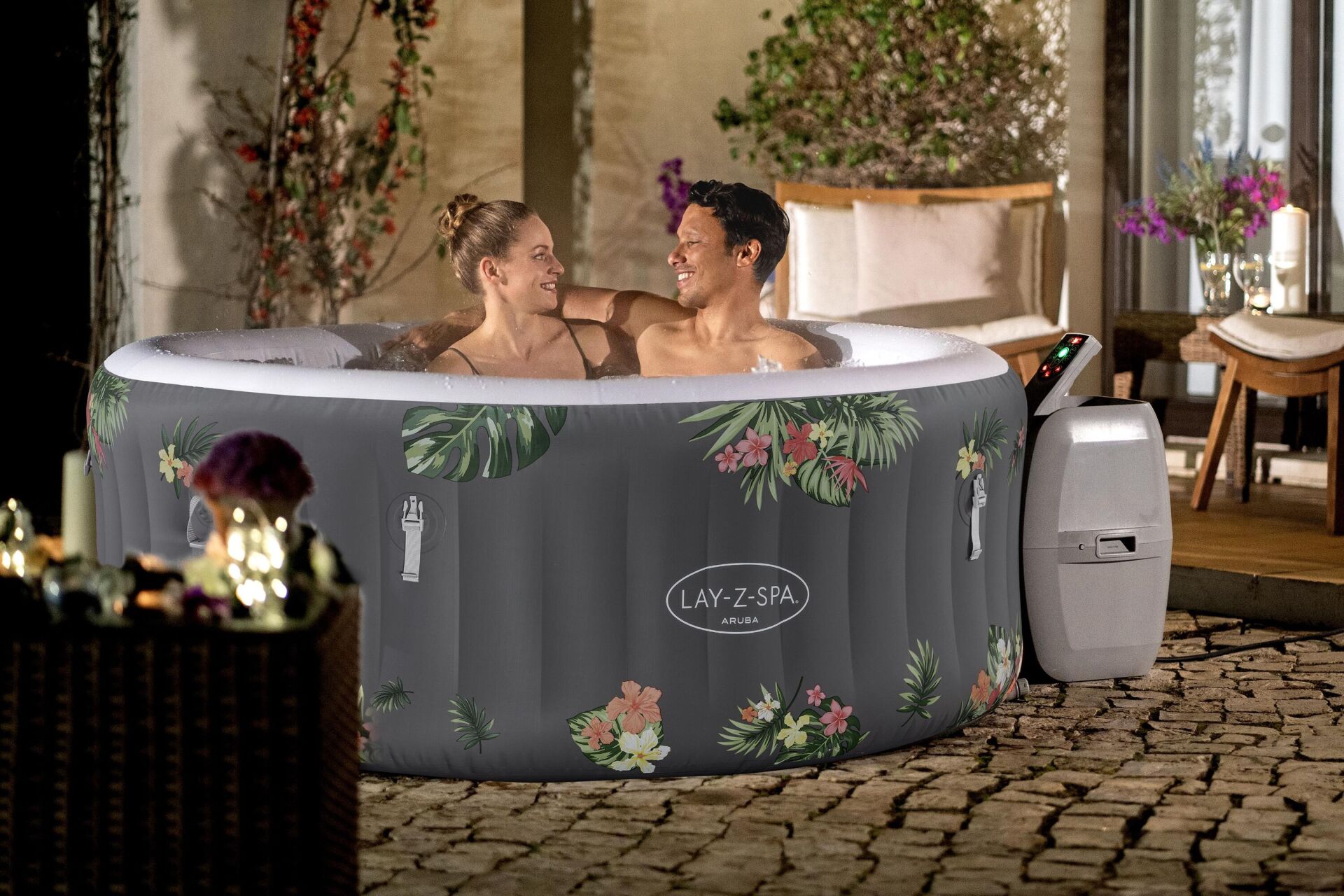 Lay-Z-Spa 60061 Aruba Signature AirJet Şişme Spa Havuzu, 2-3 kişilik