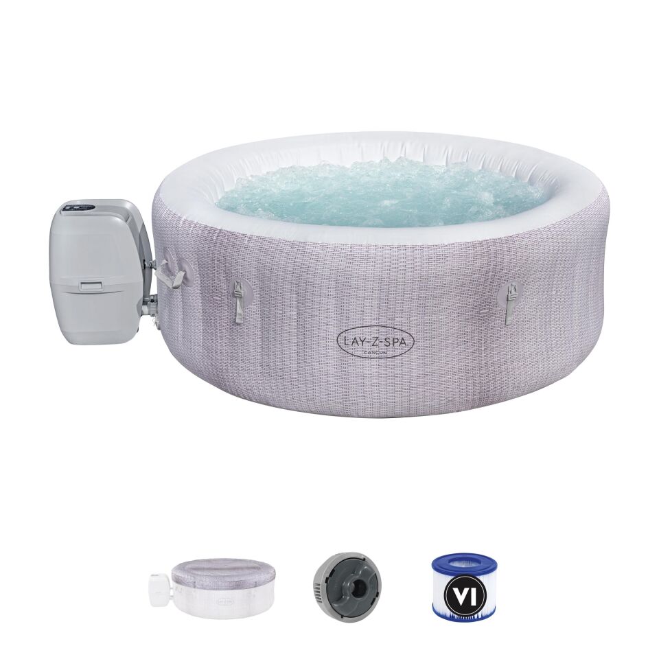 Lay-Z-Spa 60003 Cancun Signature AirJet  Şişme Spa Havuzu, 2-4 kişilik