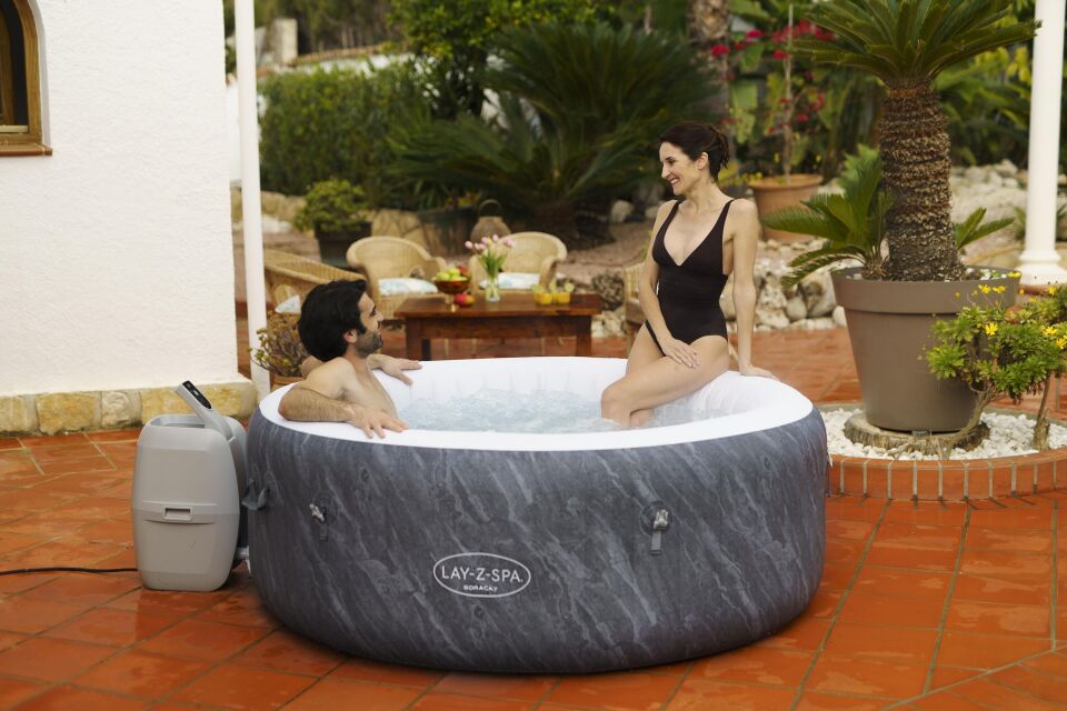 Lay-Z-Spa 60175 Boracay Smart Signature AirJet Şişme Spa Havuzu, Mobil Uygulama Kontrollü, 2-4 kişilik