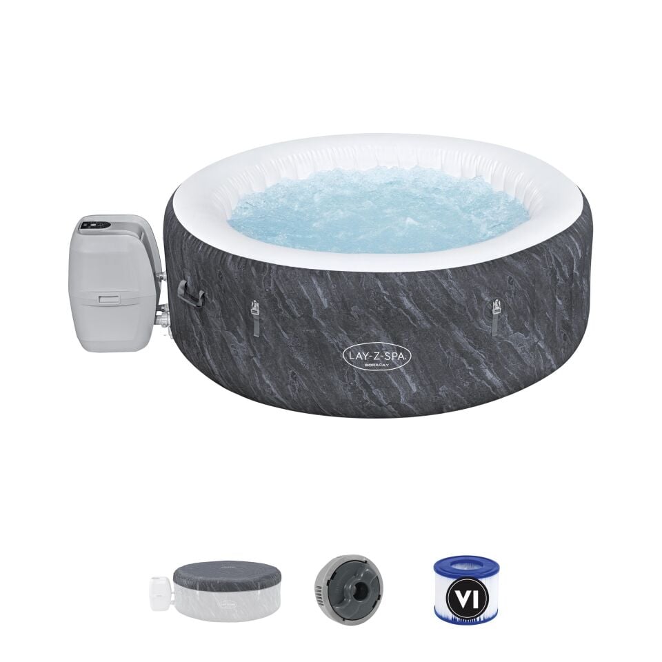 Lay-Z-Spa 60175 Boracay Smart Signature AirJet Şişme Spa Havuzu, Mobil Uygulama Kontrollü, 2-4 kişilik