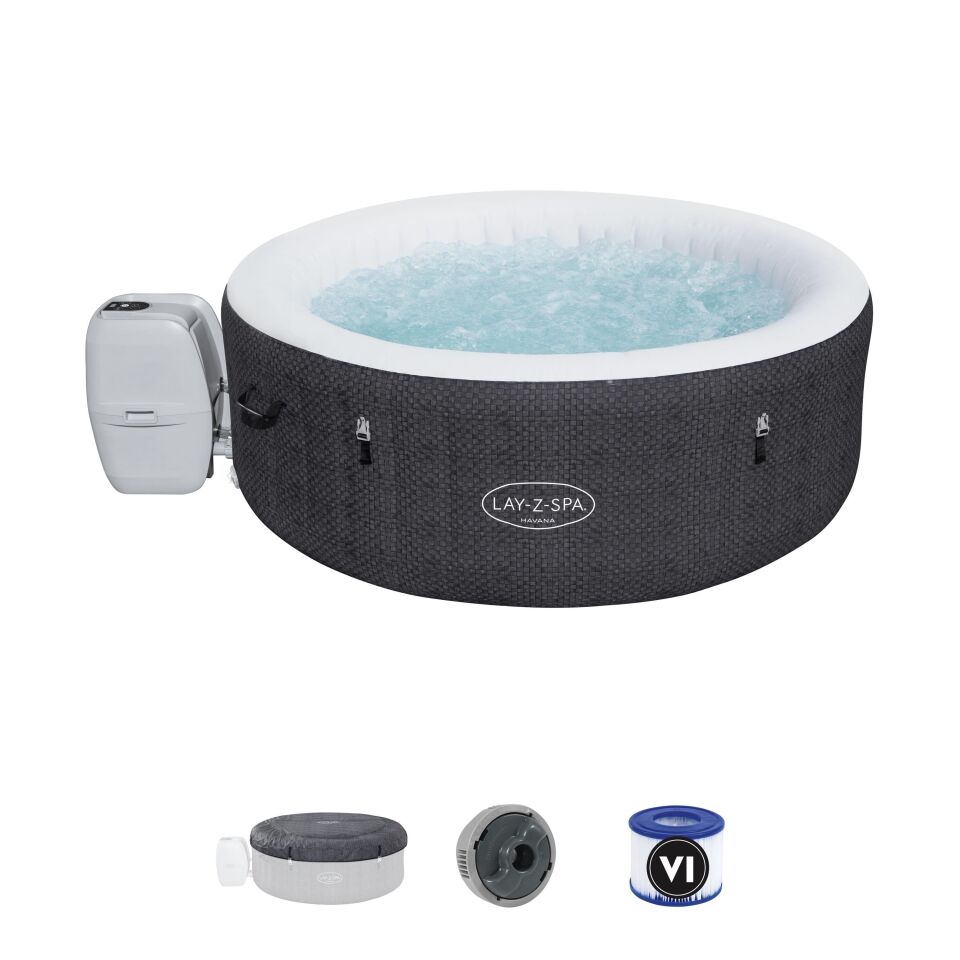 Lay-Z-Spa 60035 Havana Smart Signature AirJet  Şişme Spa Havuzu, Mobil Uygulama Kontrollü, 2-4 kişilik