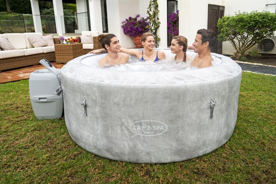 Lay-Z-Spa® 60065 Zurich EnergySense Signature AirJet™ Şişme Spa Havuzu, 2-4 kişilik