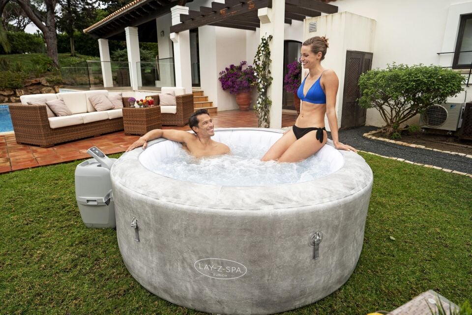 Lay-Z-Spa® 60065 Zurich EnergySense Signature AirJet™ Şişme Spa Havuzu, 2-4 kişilik