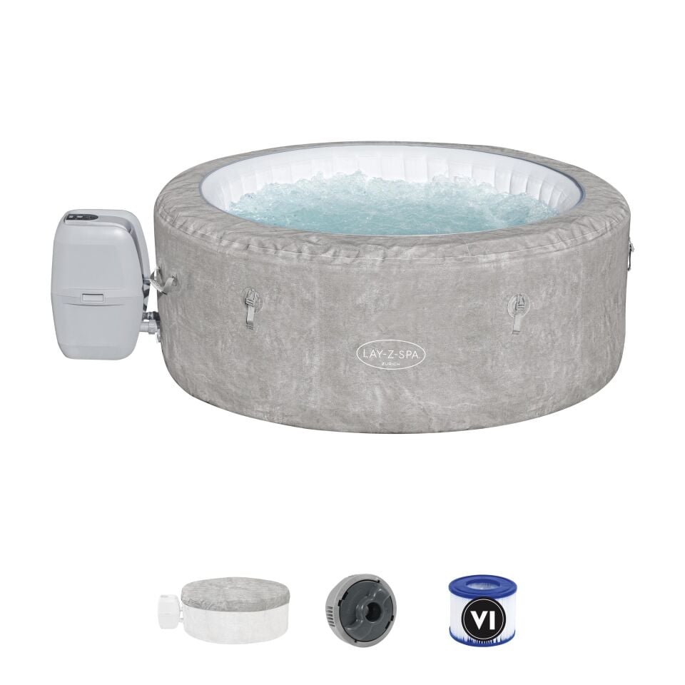 Lay-Z-Spa® 60065 Zurich EnergySense Signature AirJet™ Şişme Spa Havuzu, 2-4 kişilik