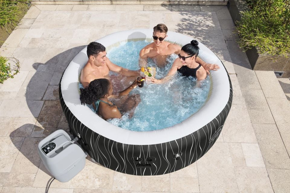 Lay-Z-Spa® 60059 Hollywood Luxe AirJet™ Şişme Spa Havuzu, LED ışıklı, 4-6 kişilik