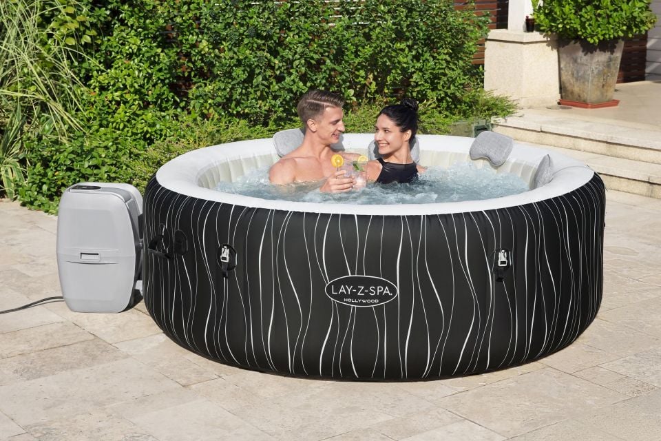 Lay-Z-Spa® 60059 Hollywood Luxe AirJet™ Şişme Spa Havuzu, LED ışıklı, 4-6 kişilik