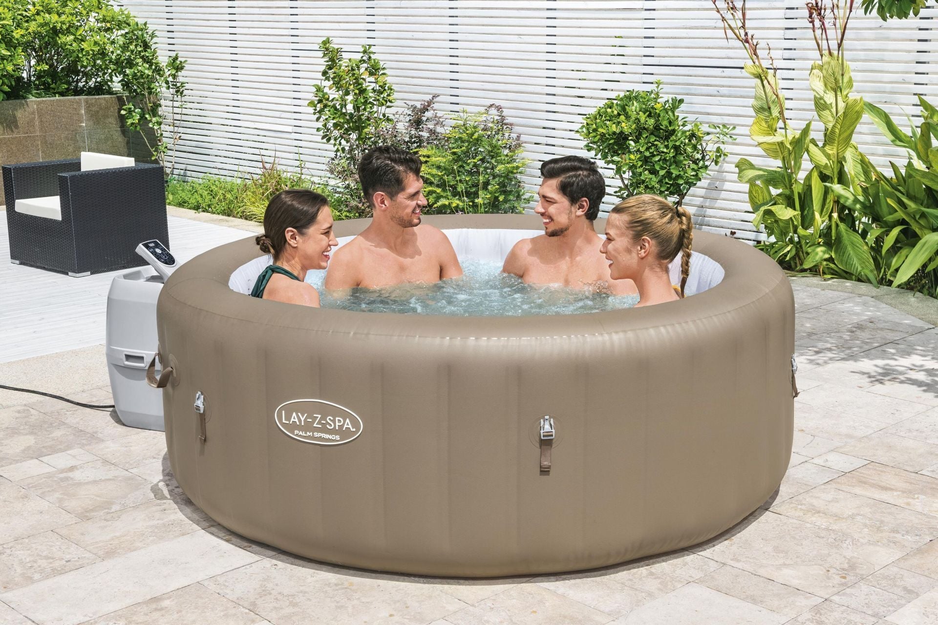 Lay-Z-Spa 60017 Palm Springs AirJet  Şişme Spa Havuzu, 4-6 kişilik