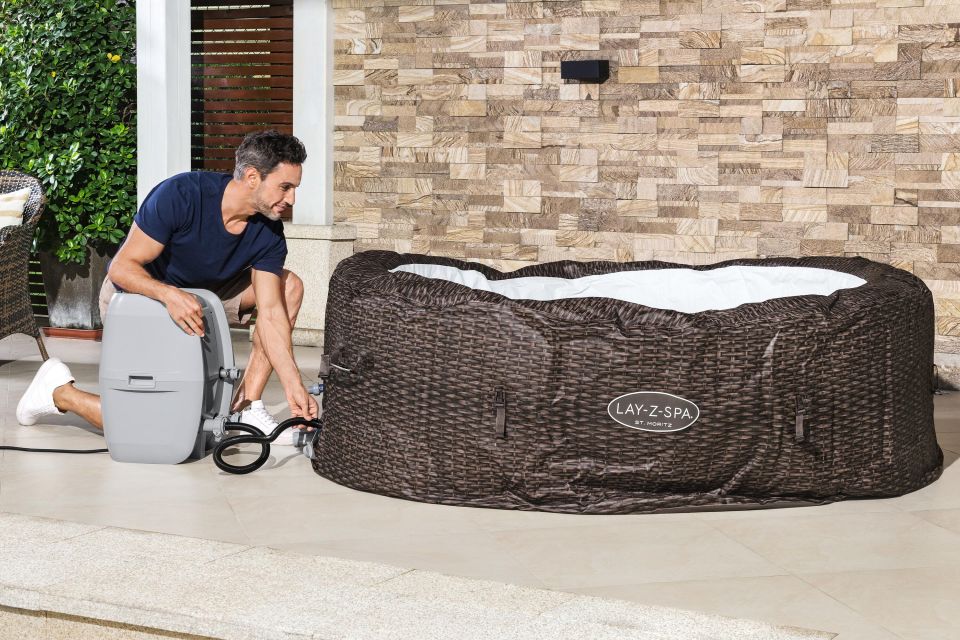 Lay-Z-Spa® 60023 St. Moritz Smart Signature AirJet™ Şişme Spa Havuzu, Mobil Uygulama Kontrollü, 5-7 kişilik