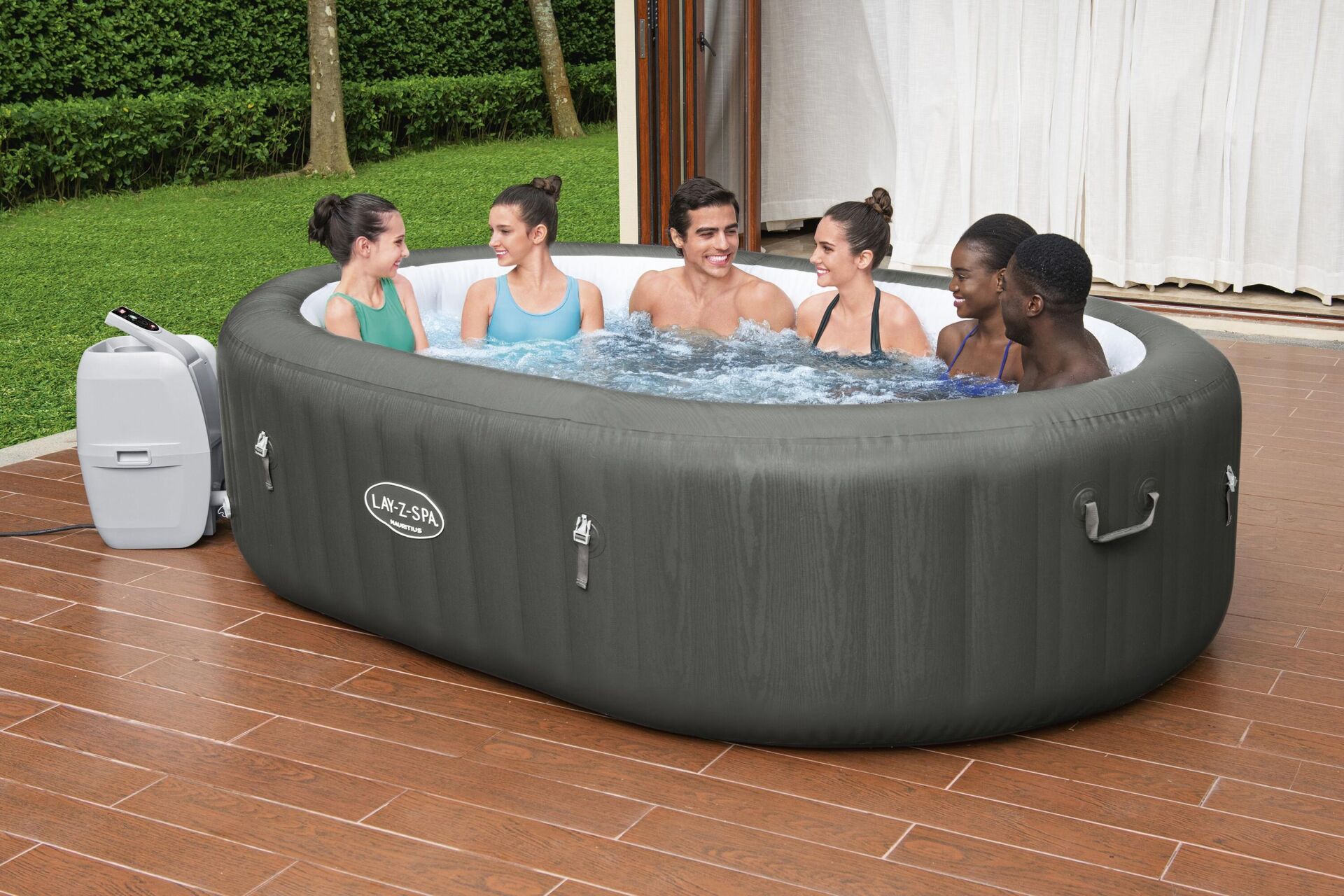 Lay-Z-Spa® 60067 Mauritius Smart AirJet™ Şişme Spa Havuzu, 5-7 kişilik