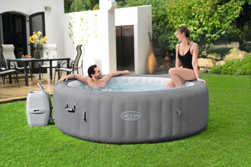 Lay-Z-Spa 60135 Grenada Smart AirJet Şişme Spa Havuzu, 6-8 kişilik