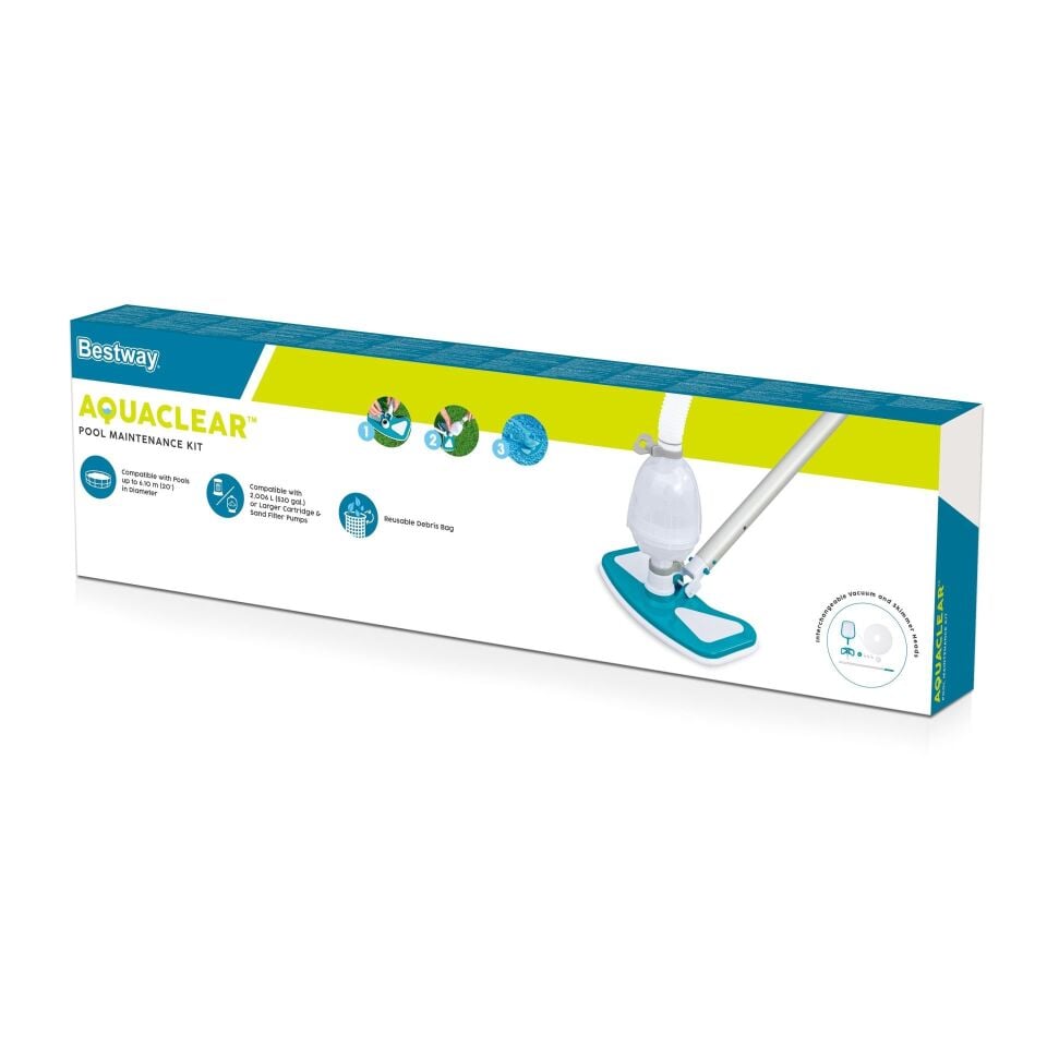 Bestway 58234 AquaClean Havuz Bakım Seti - Vakum ve Süzgeç ile Birlikte