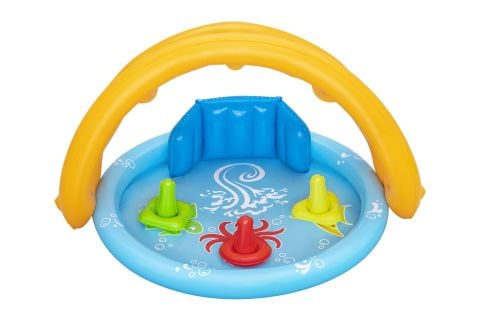 Bestway® 1052568XXX24 Lil' SeaShapes™ Gölgelikli Bebek Havuzu 1,12 m x 89 cm x 76 cm