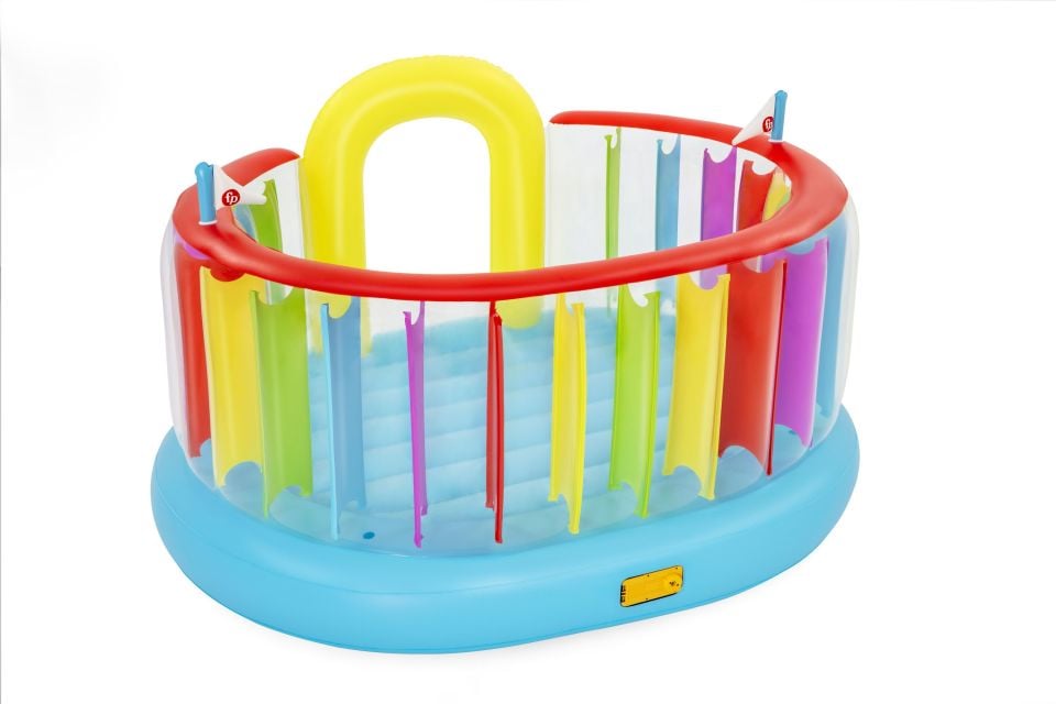 1093561XXX21 Fisher-Price™ Şeffaf Duvarlı Mini Şişme Trampolin - Kendinden Şişirme Düzenekli