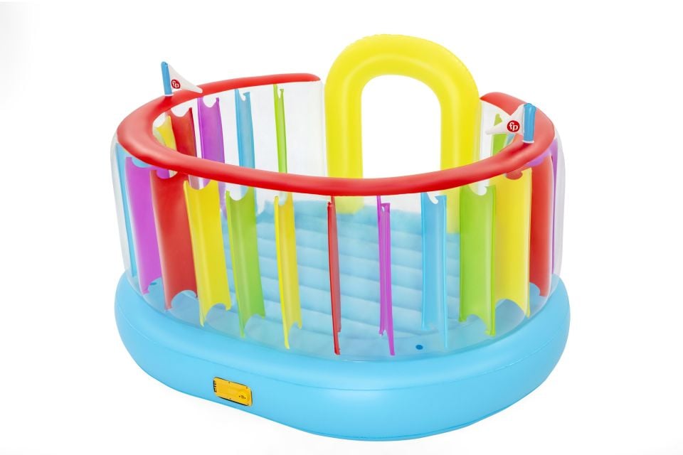 1093561XXX21 Fisher-Price™ Şeffaf Duvarlı Mini Şişme Trampolin - Kendinden Şişirme Düzenekli