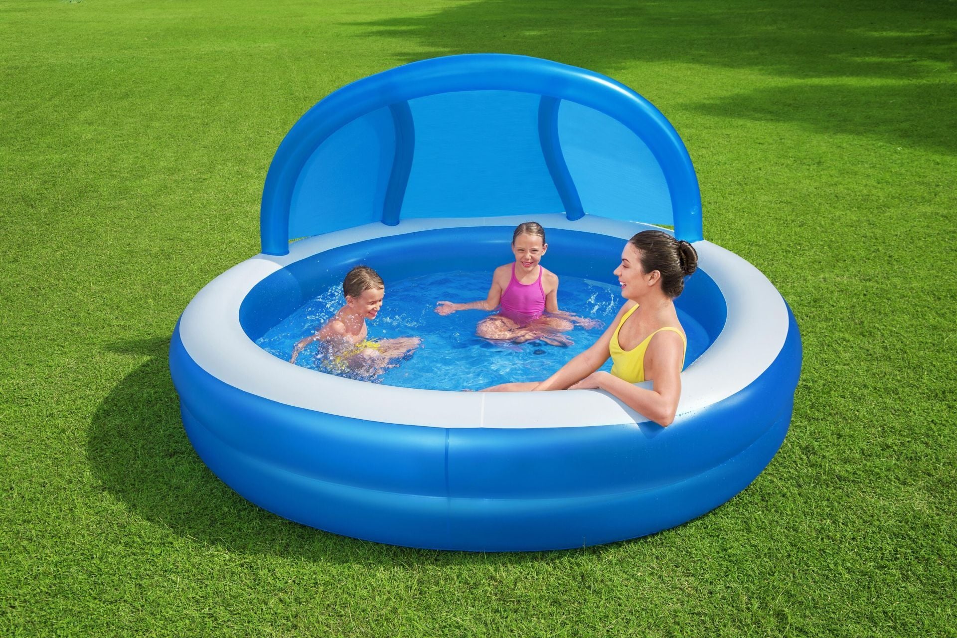 Bestway 54337 UV Careful Gölgelikli Şişme Havuz 2.41m x 2.41m x 1.40m