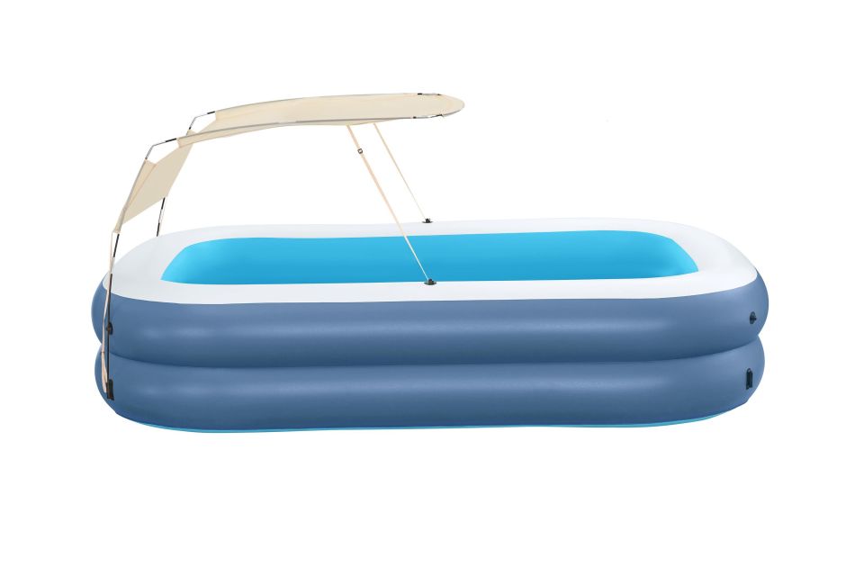Bestway® 1054449XXX24 Summer Bliss™ Gölgelikli Şişme Aile Havuzu 2,54 m x 1,78 m x 1,40 m
