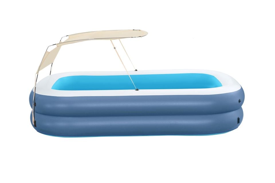Bestway® 1054449XXX24 Summer Bliss™ Gölgelikli Şişme Aile Havuzu 2,54 m x 1,78 m x 1,40 m