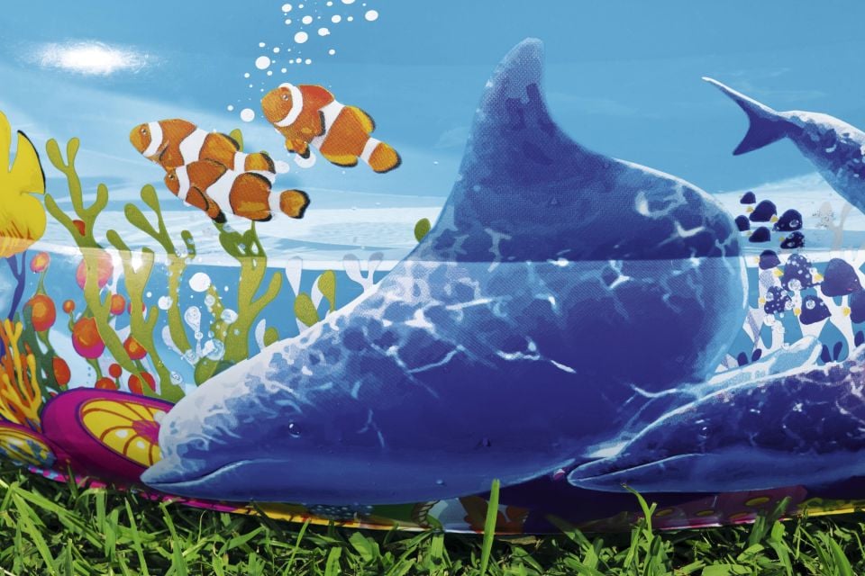 8 Fish 'n Friends™ Çocuk-Aile Havuzu 2,62 m x 1,57 m x 46 cm