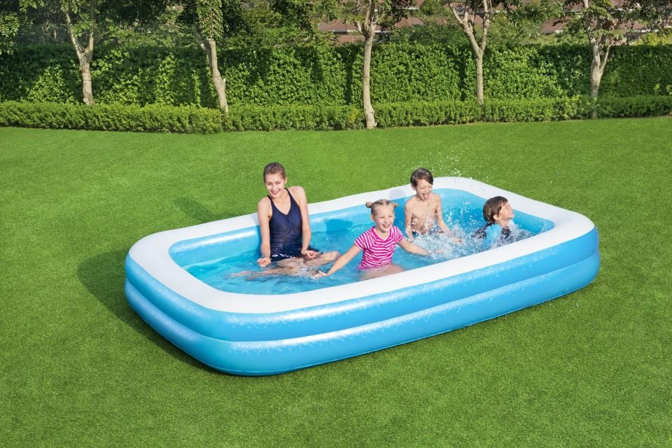 Bestway® 54150 Mavi Dikdörtgen Şişme Çocuk Havuzu