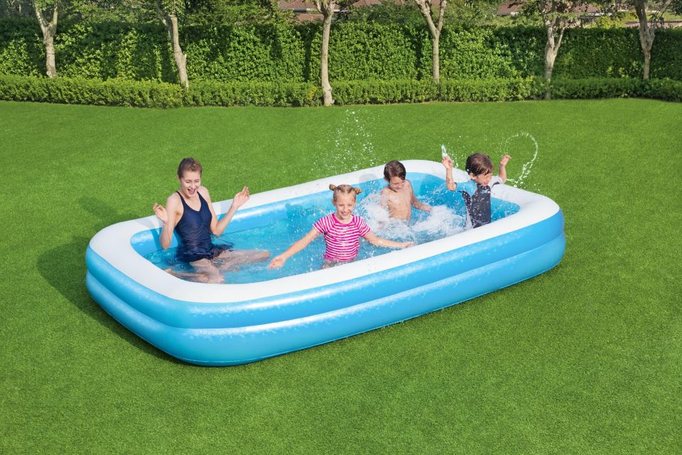 Bestway® 54150 Mavi Dikdörtgen Şişme Çocuk Havuzu