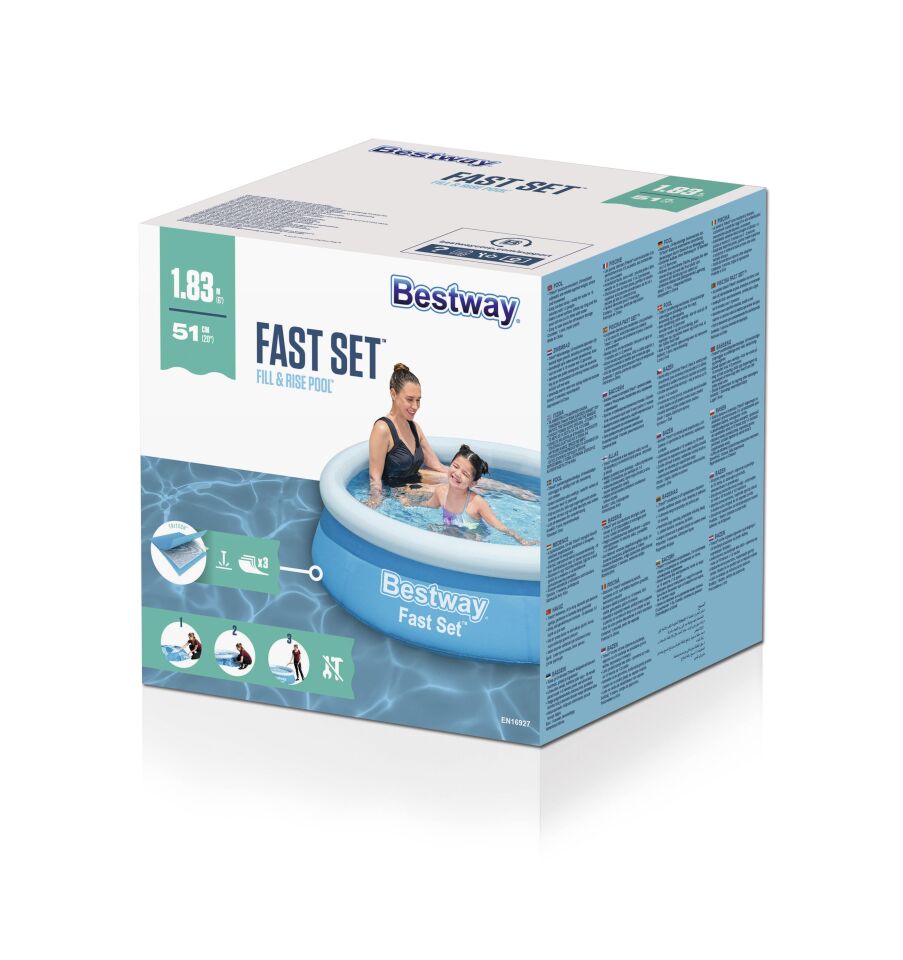 Bestway® 57392 Fast Set™ Çember Şişme Havuz,1.83 m x 51 cm