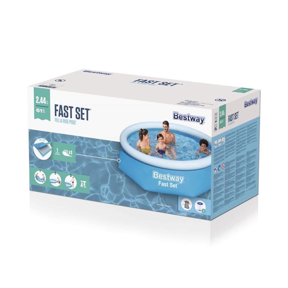 Bestway® 57450 Fast Set™ Çember Şişme Havuz Seti 2.44 m x 61 cm