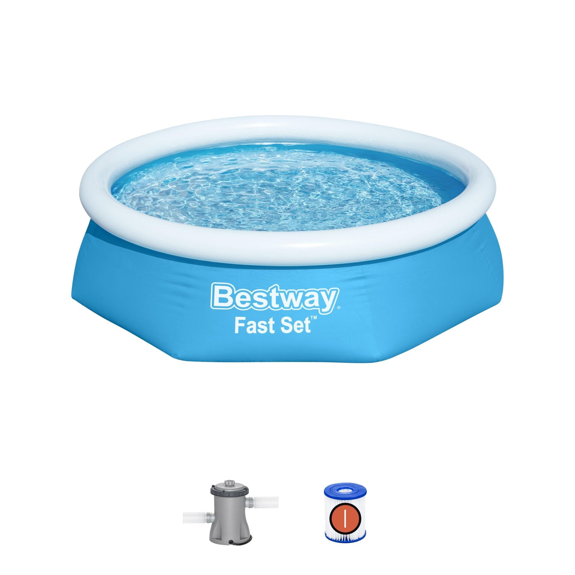 Bestway® Fast Set™ Çember Şişme Havuz Seti 2.44 m x 61 cm