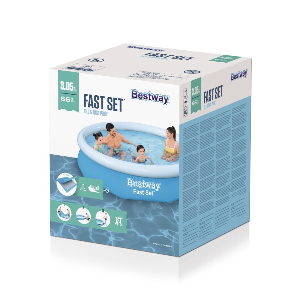 Bestway® 57456 Fast Set™ Çember Şişme Havuz 3.05 m x 66 cm