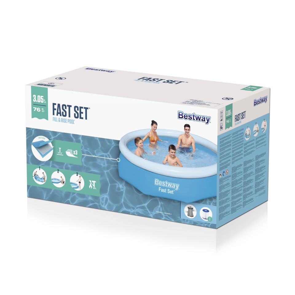 Bestway® 57270 Fast Set™ Çember Şişme Havuz Seti 3,05 m x 76 cm