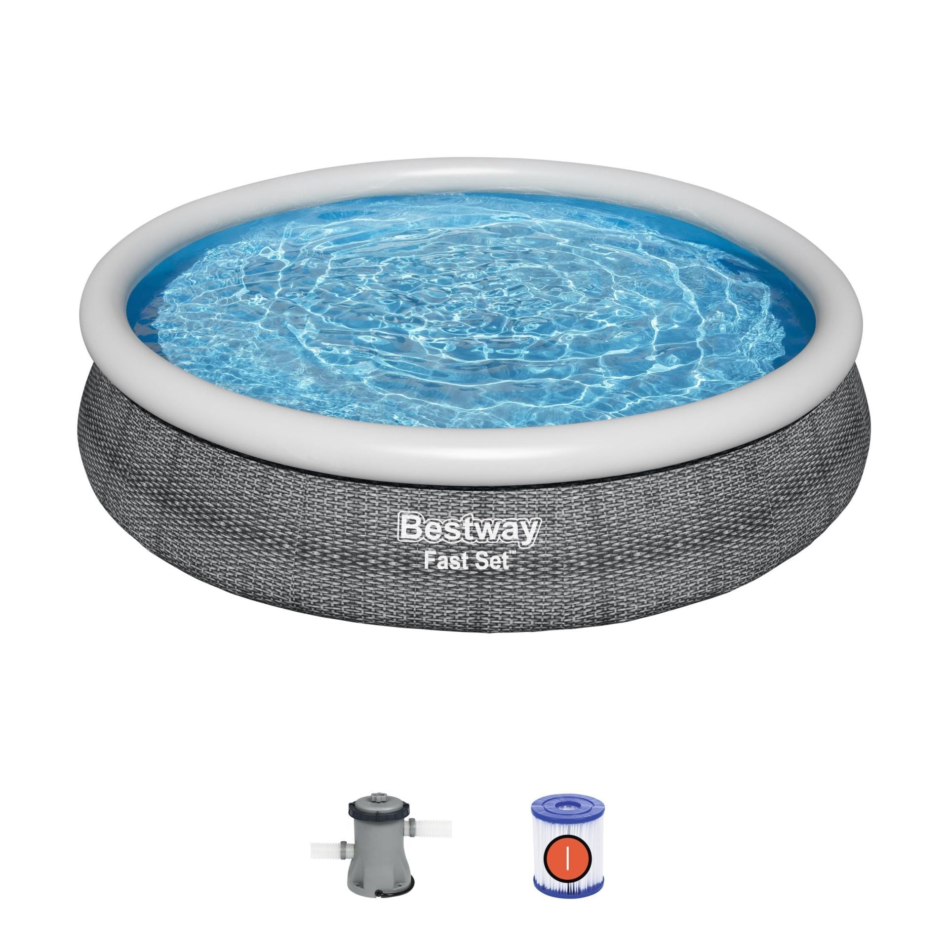 Bestway 57445  Fast Set Çember Şişme Havuz Seti 3.66 m x 76 cm