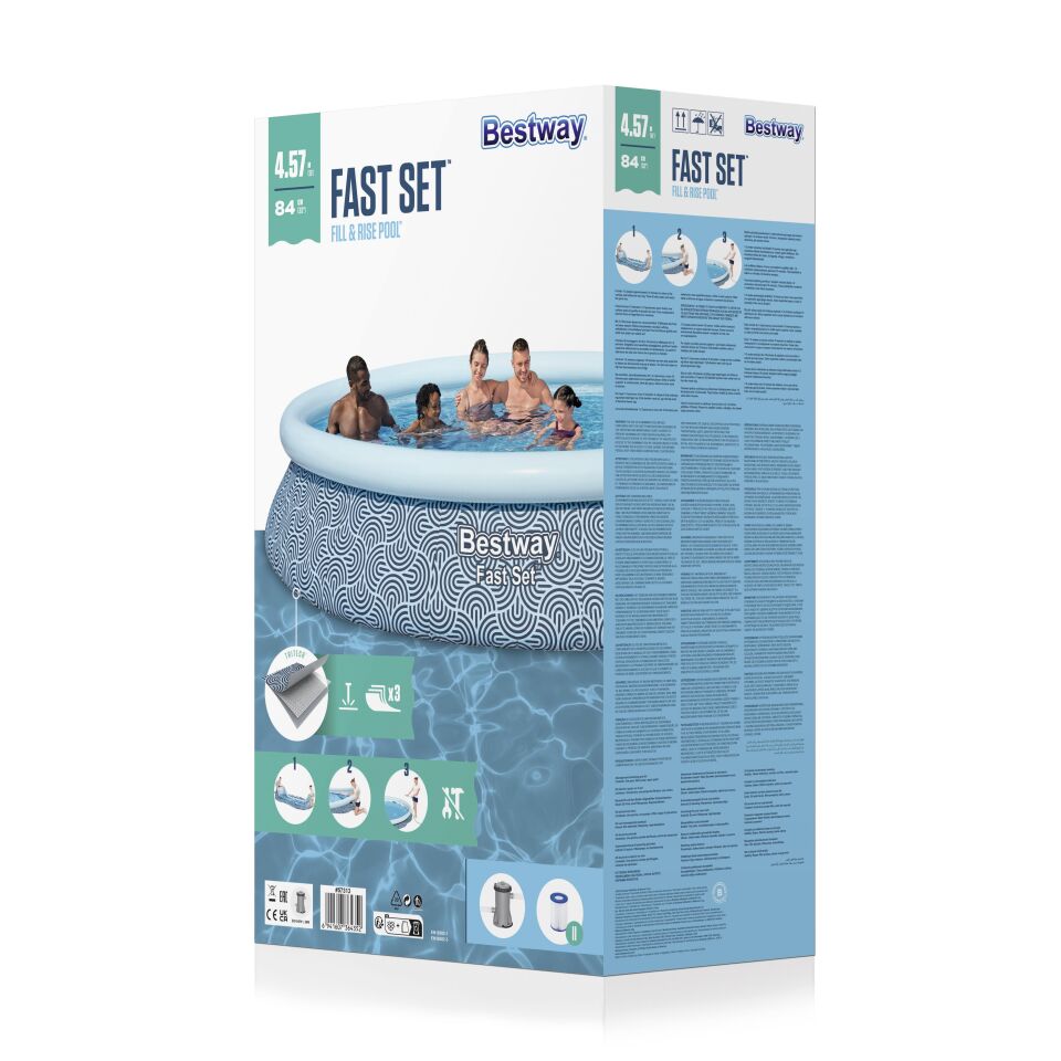 Bestway 57313 Fast Set Çember Şişme Havuz Seti 4.57 m x 84 cm