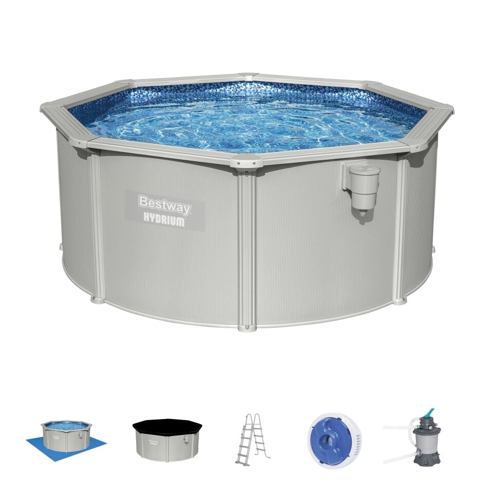 Bestway Prefakrik Havuz Hydrium Çelik Duvarlı Prefabrik Yer Üstü Havuz Seti 3,05m x 1,22 m 56566
