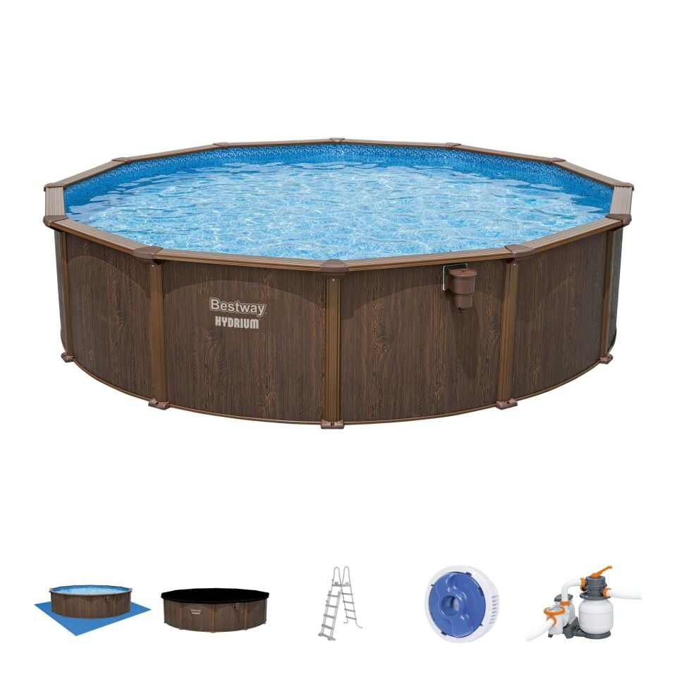 Bestway Prefabrik Havuz Hydrium Çelik Duvarlı Yerüstü Havuz Seti 5,49 m x 1,32 m 561CS