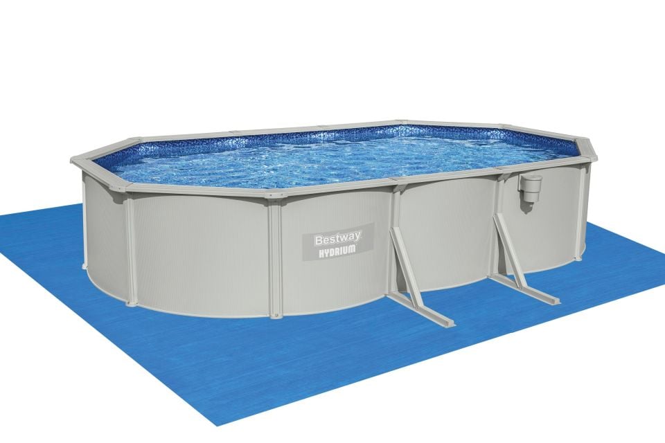 Bestway® 56369 Hydrium™ Çelik Duvarlı Prefabrik Yer Üstü Havuz Seti 6,10 m x 3,66 m x 1,22 m
