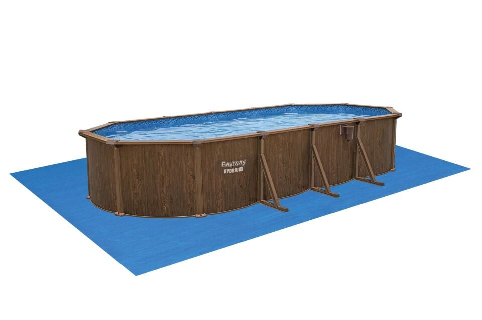 Bestway® Hydrium™ Çelik Duvarlı Oval Yerüstü Havuz Seti 7,32 m x 3,66 m x 1,32 m
