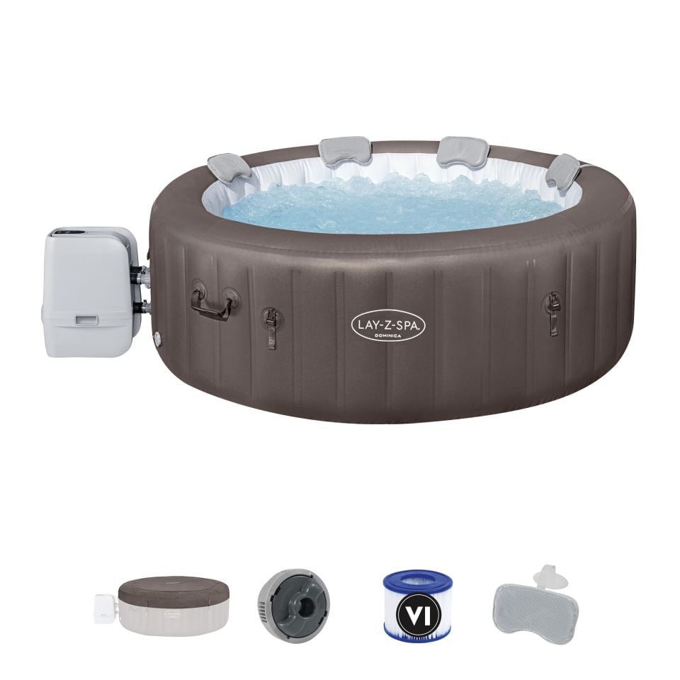Lay-Z-Spa® 1060165XXX24 Dominica Smart HydroJet™ Şişme Spa Havuzu, Mobil Uygulama Kontrollü, 4-6 kişilik