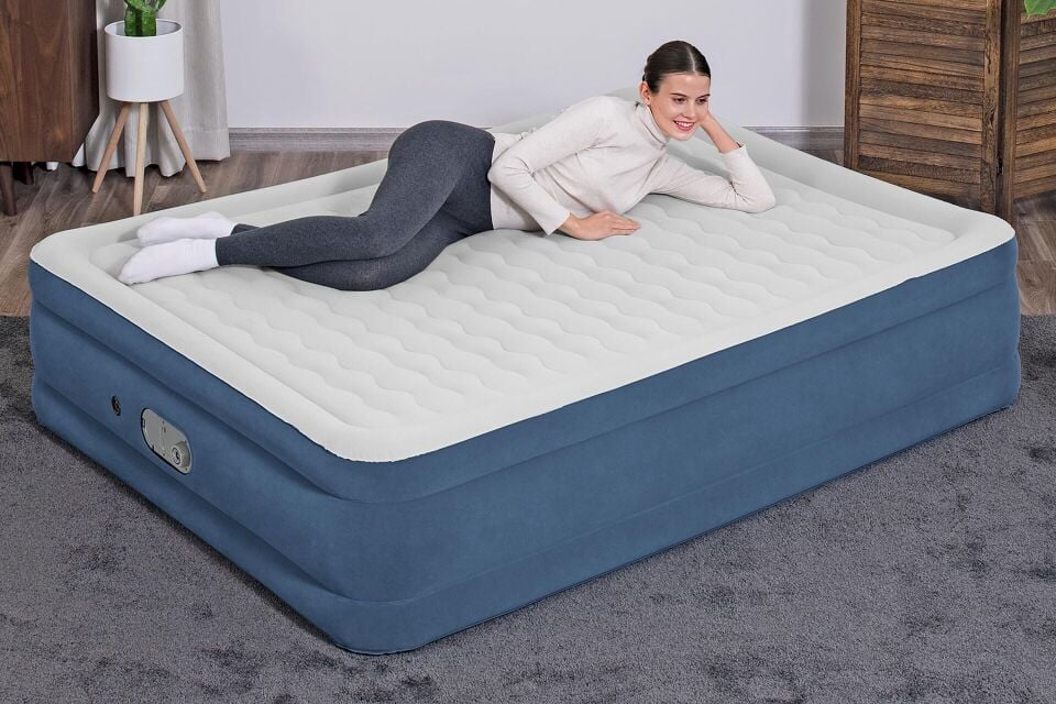 Bestway 67624 AlwayzAire Çift Kişilik Dahili Çift Pompalı Şişme Yatak 2.03m x 1.52m x 46cm