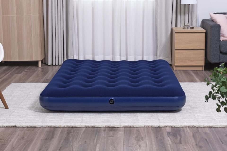 Bestway® 67287 Çift Kişilik Şişme Yatak ve Portatif Elektrikli Şişirme Aparatı 1.91 m x 1.37 m x 22 cm
