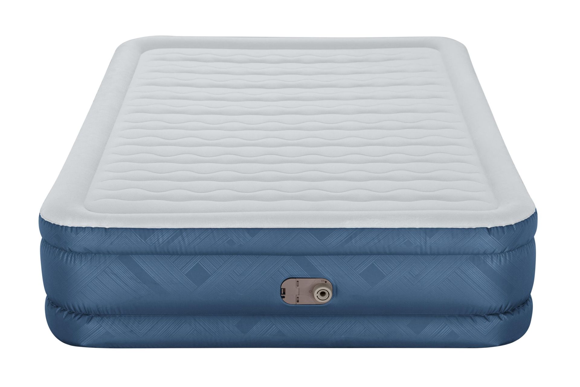 Bestway® 69075 Fortech™ Snugable Top™ Geniş Çift Kişilik Şişme Yatak, Elektrikli Entegre Şişirme Aparatı ve Antimikrobiyal Kaplama 2.03 m x 1.52 m x 46 cm