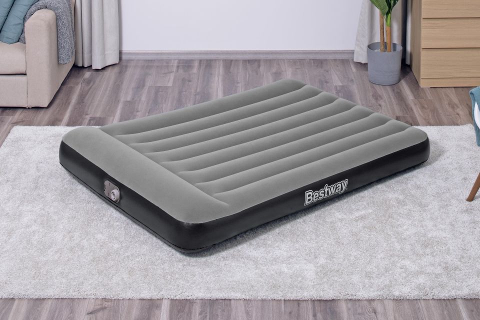 Bestway® 67462 Tritech™ Çift Kişilik Şişme Yatak ve Entegre Şişirme Aparatı 1.91 m x 1.37 m x 30 cm