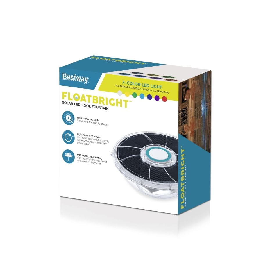 Bestway® FloatBright™ 58849 Güneş Enerjili LED Işıklandırnalı Havuz Fıskiye