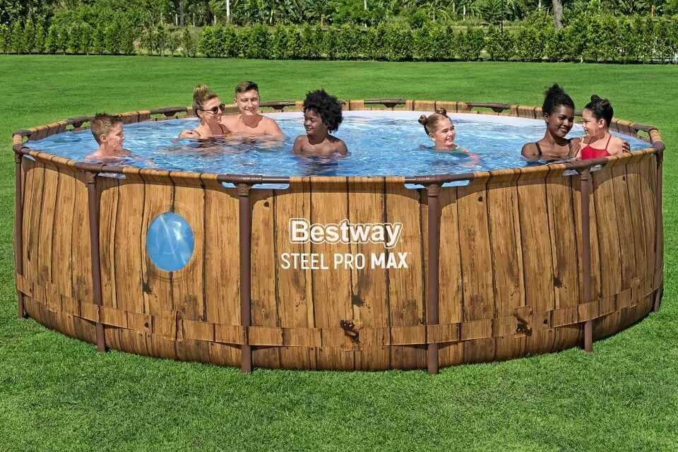 Bestway Prefabrik Havuz Steel Pro MAX  Splashview Çember Yerüstü Havuz Seti 4,27 m x 1,07 m 561JM
