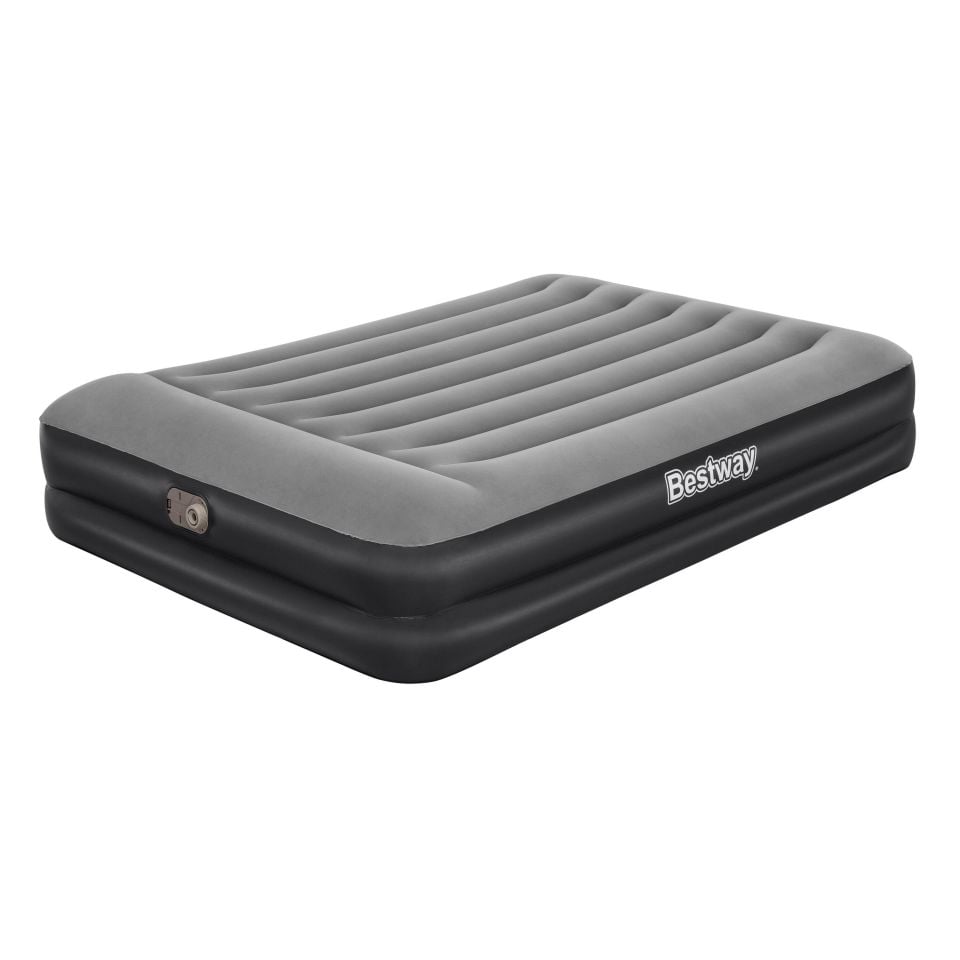Bestway® 67403 Tritech™ Geniş Çift Kişilik Şişme Yatak, Entegre Elektrikli Şişirme Aparatı ve Antimikrobiyal Kaplama 2.03 m x 1.52 m x 46 cm