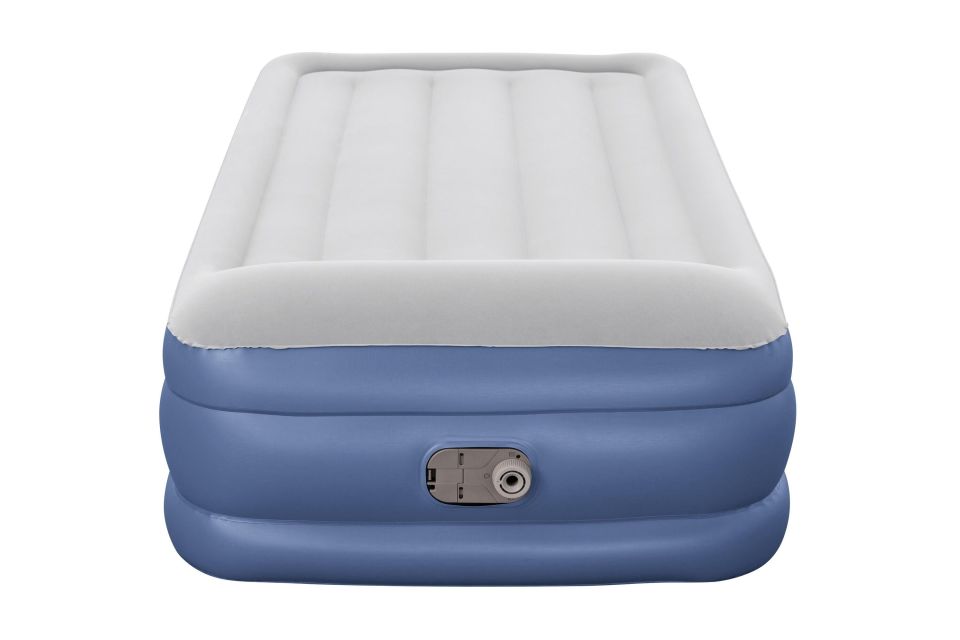Bestway® 67628 Tritech™ Geniş Tek Kişilik Şişme Yatak, Entegre Elektrikli Şişirme Aparatı ve Antimikrobiyal Kaplama 1.91 m x 97 cm x 46 cm