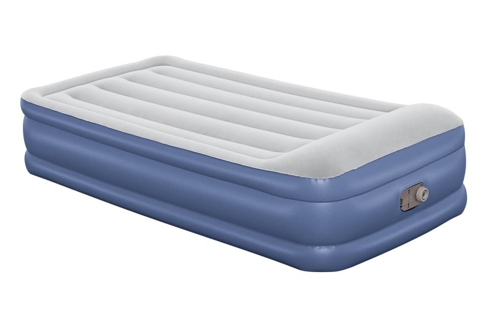 Bestway® 67628 Tritech™ Geniş Tek Kişilik Şişme Yatak, Entegre Elektrikli Şişirme Aparatı ve Antimikrobiyal Kaplama 1.91 m x 97 cm x 46 cm