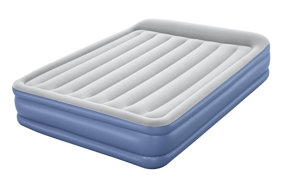 Bestway® 67630 Tritech™ Geniş Çift Kişilik Şişme Yatak, Entegre Elektrikli Şişirme Aparatı ve Antimikrobiyal Kaplama 2.03 m x 1.52 m x 46 cm
